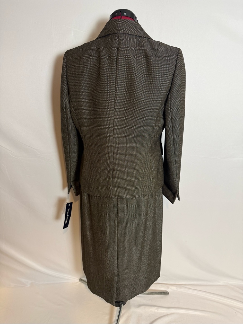 NWT Evan Picone Skirt Suit Size 10P Black & Brown 2-Piece Set Blazer & Skirt - Picture 4 of 16